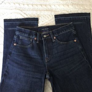 Lucky Brand Dark Wash Mid Rise Ava Crop Mini Boot